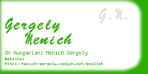 gergely menich business card